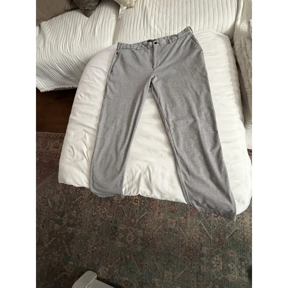 Banana Republic Chino Pants Mens 35x30 Gray Slim Fit Stretch Casual Workwear